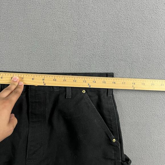Carhartt Pants Mens 32X30 Black Carpenter Double Knee Canvas Outdoor Workwear - Picture 8 of 10